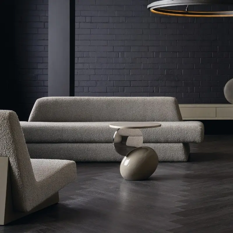 Caracole Kelly Hoppen ONYX 邊桌搭配 Contemporary Modern 客廳家具。
