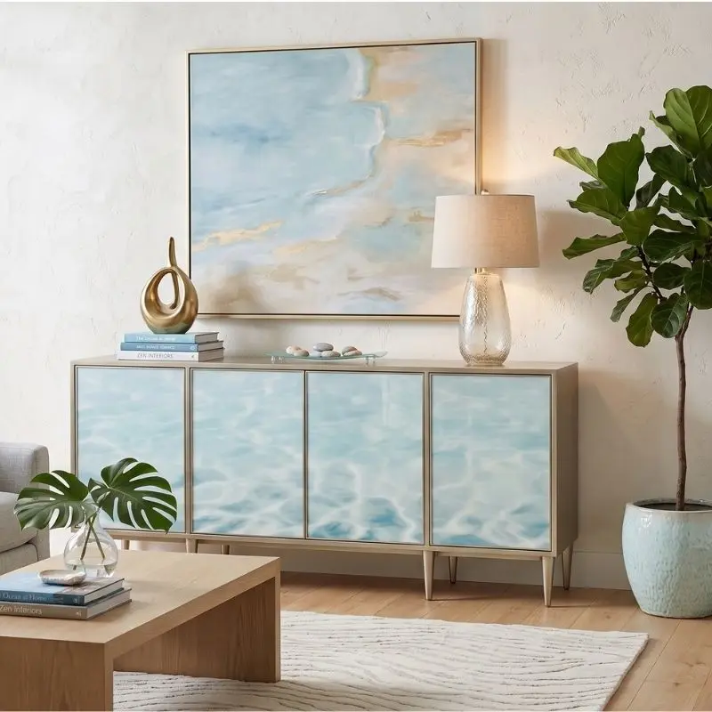 客廳海洋風餐邊櫃搭配情境 客廳海洋風餐邊櫃搭配情境