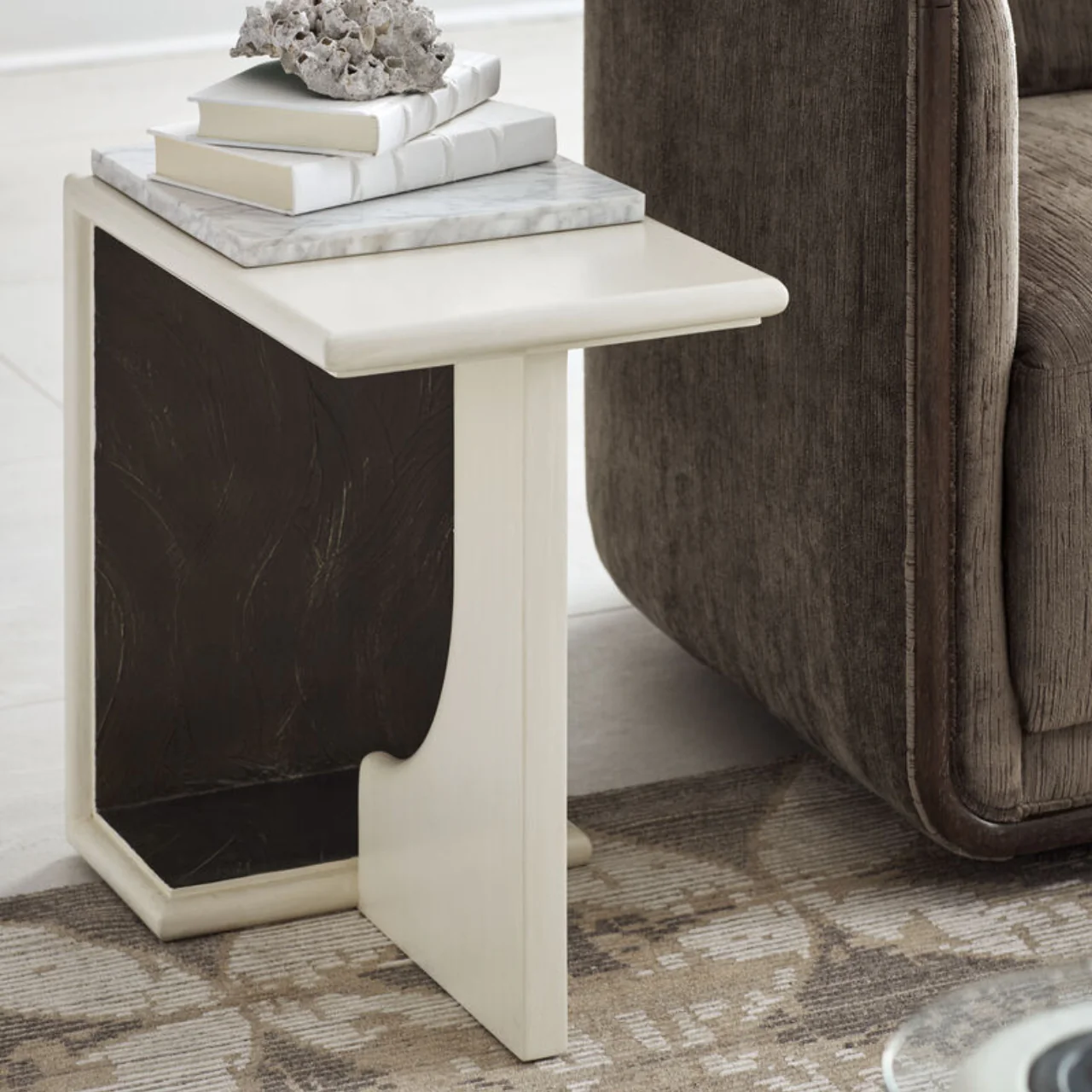 AR-289308-1040 BLANC 邊桌 大理石桌面