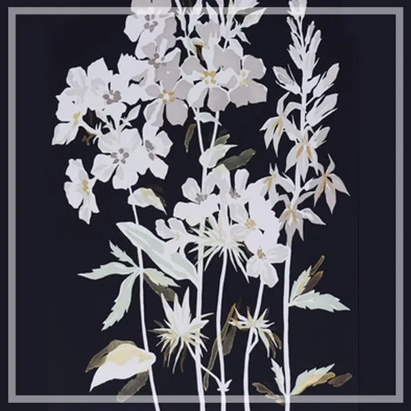 FORTUNE繁花素馨與葉_黑白畫飾_掛畫