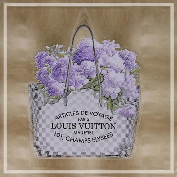FORTUNE  有框畫 觸動少女心的LV時尚 藍色大理花