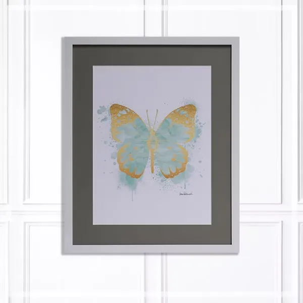 FORTUNE  有框畫 海水泡泡中的金黃色蝴蝶