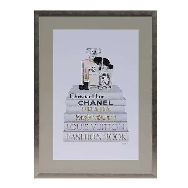 FORTUNE  有框畫 香水與精品書 白