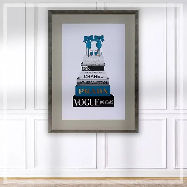 FORTUNE  有框畫 香水與精品書 綠