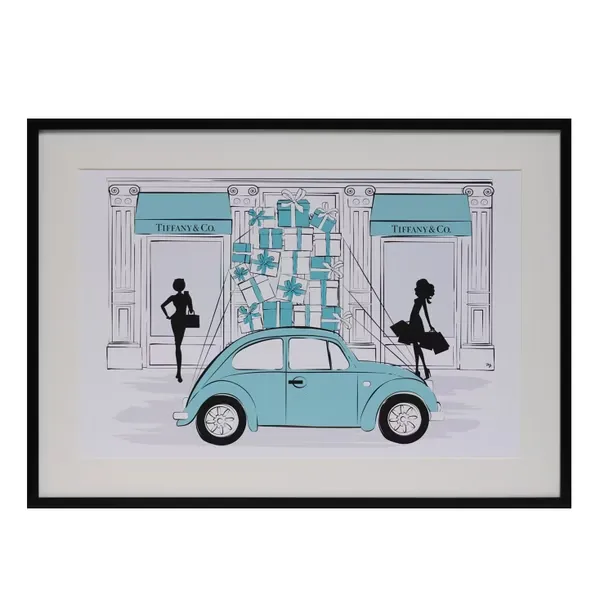 FORTUNE  有框畫 蒂芬妮與車