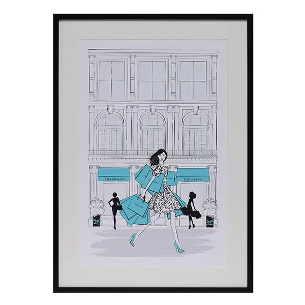 FORTUNE  有框畫 蒂芬妮與購物