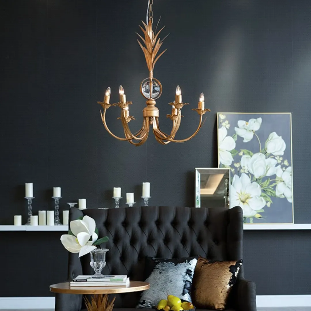 FL-EGH-44513-DS-5 VINTAGE 復古吊燈/6個支狀蠟燭燈