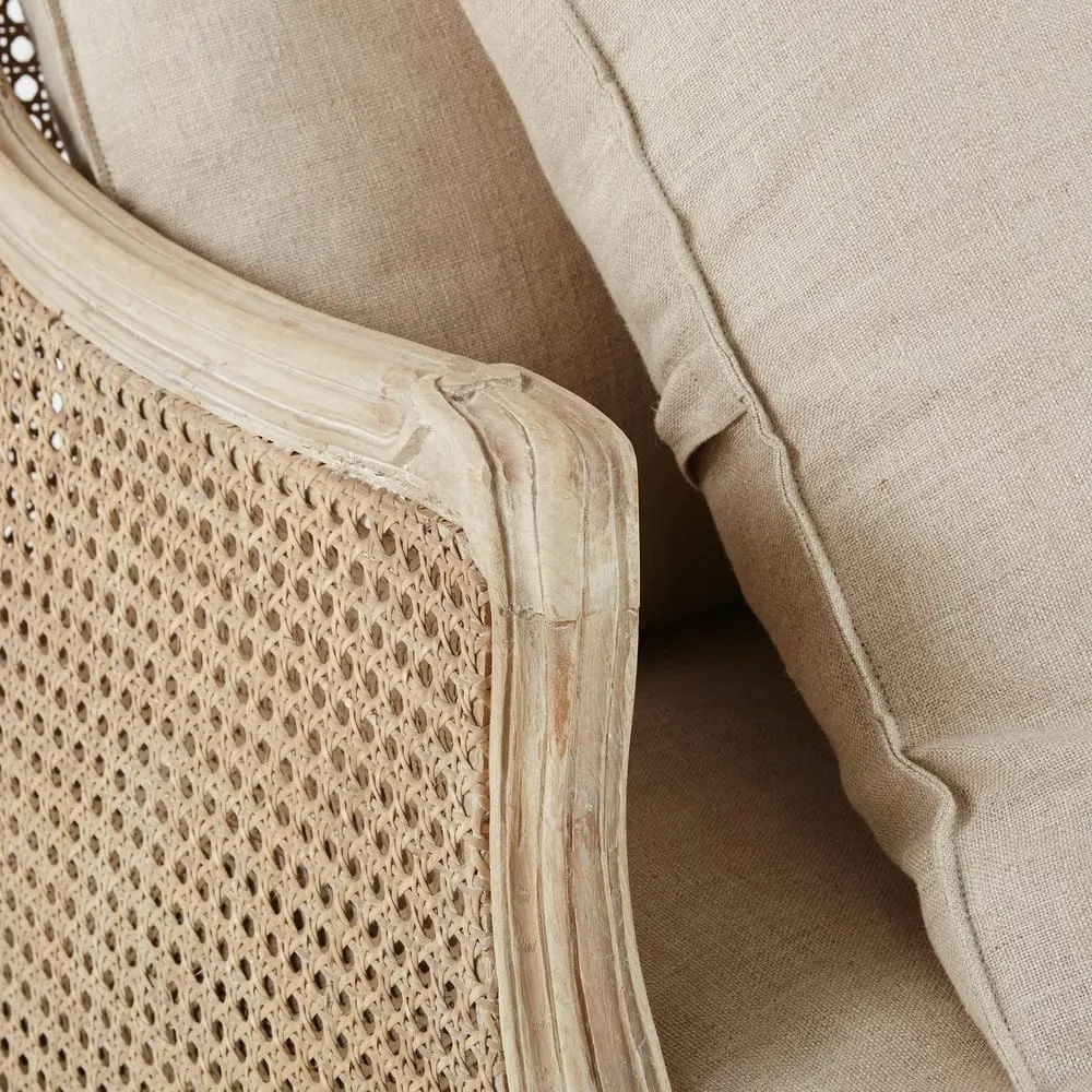 WALLACE 藤編躺椅／貴妃椅 C1378 (20) 亞麻白