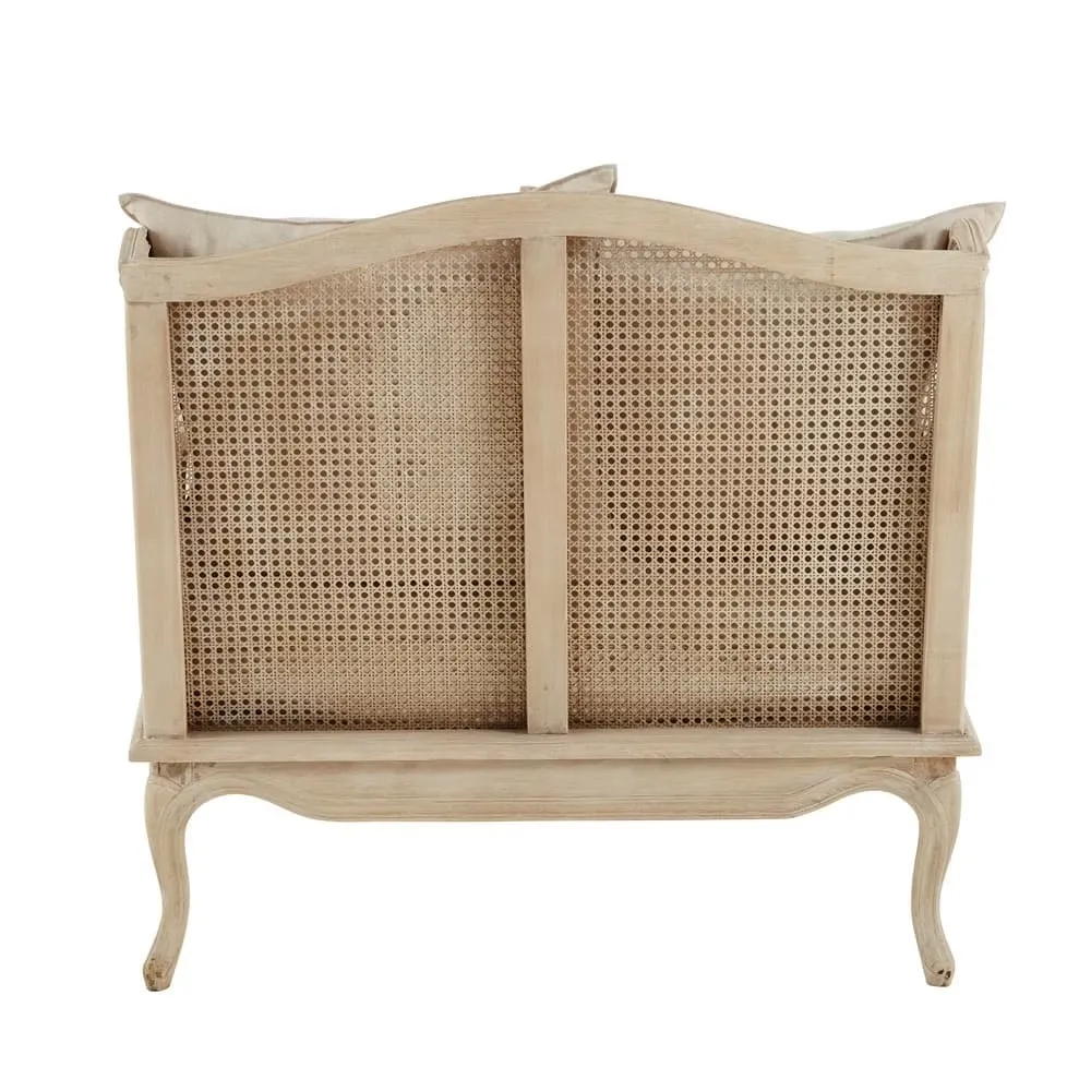 WALLACE 藤編躺椅／貴妃椅 C1378 (20) 亞麻白