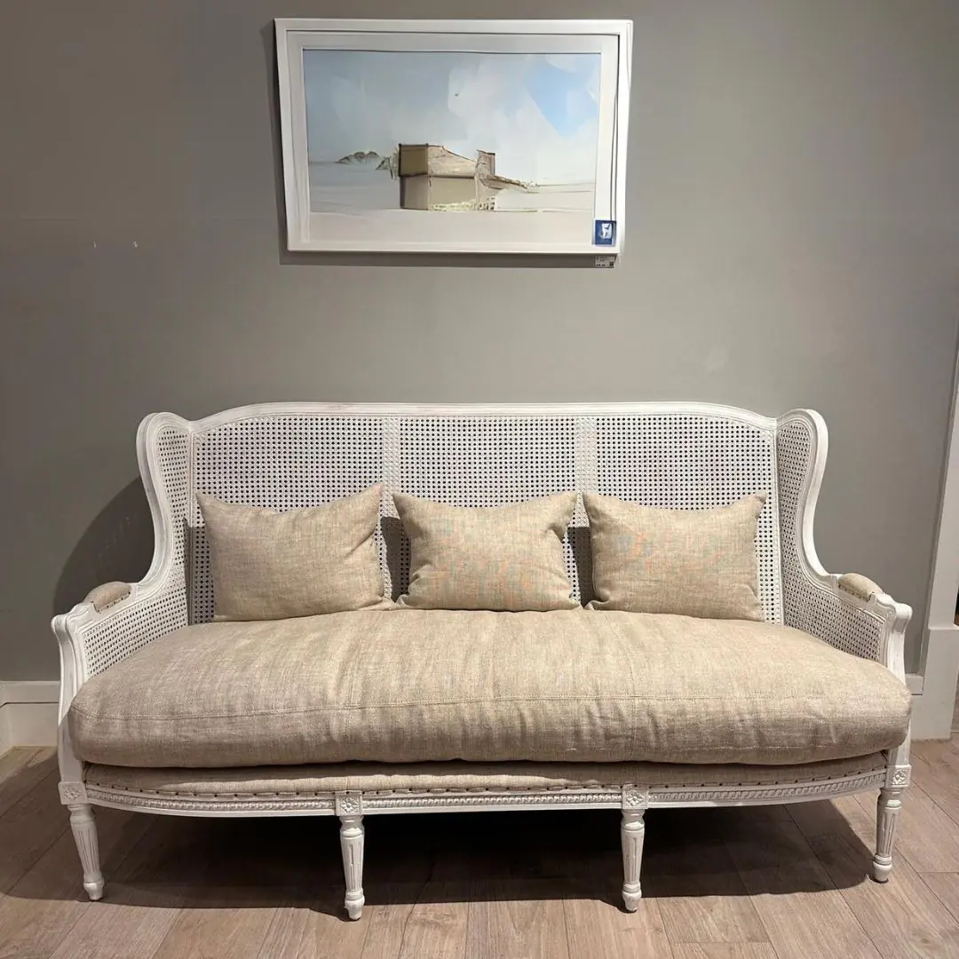 FL-LC-10017BE0-1 WALLACE 莊園藤編沙發/三人座 亞麻色 D0605