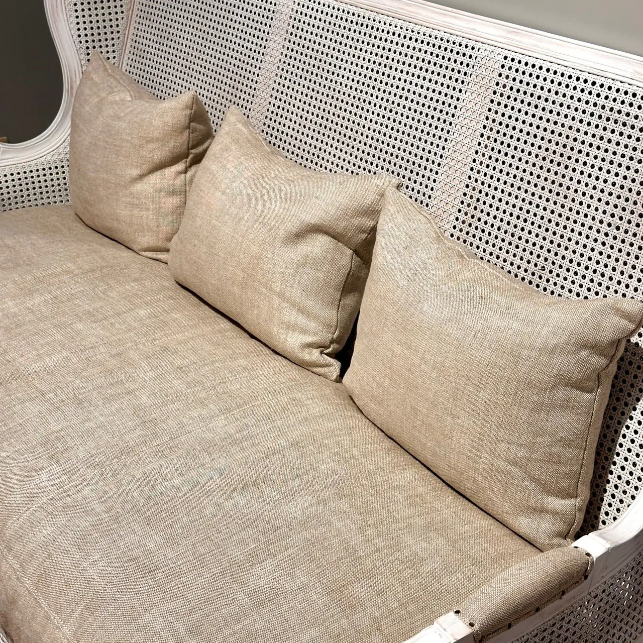 WALLACE 莊園藤編沙發/三人座 亞麻色 D0605