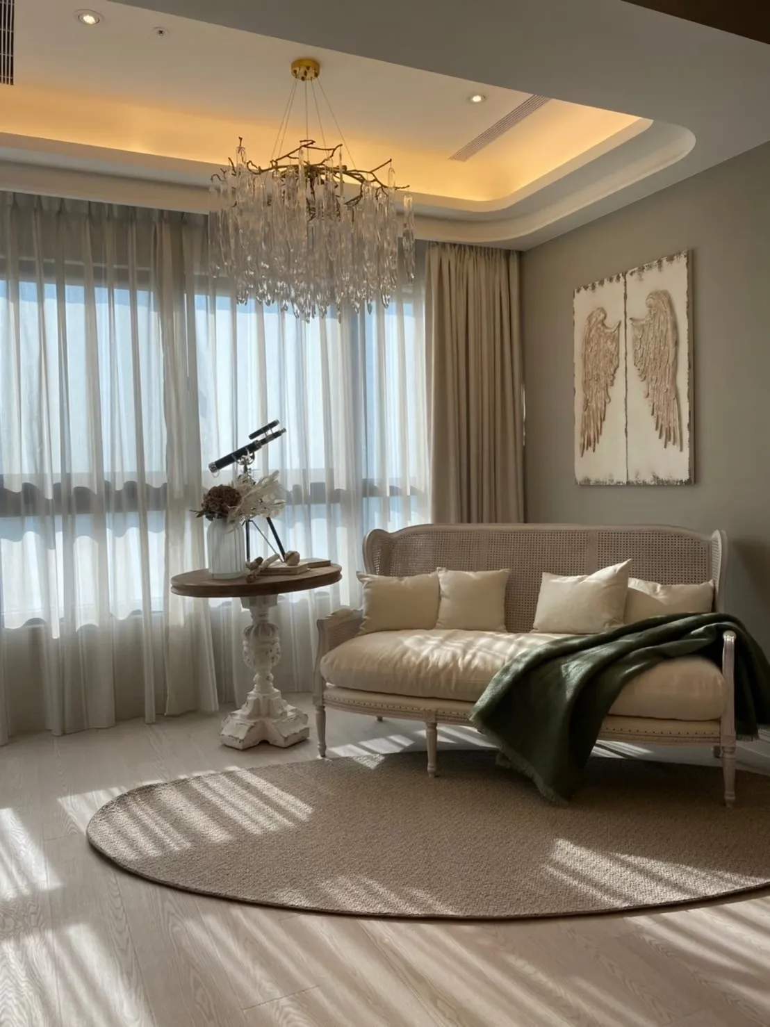 FL-LC-10017WH0-2 WALLACE 莊園藤編沙發/三人座 C1378(20) 亞麻白