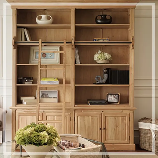 FL-RD-10002BR1-1 RENNES 書櫃 四件組 寯永橡木色