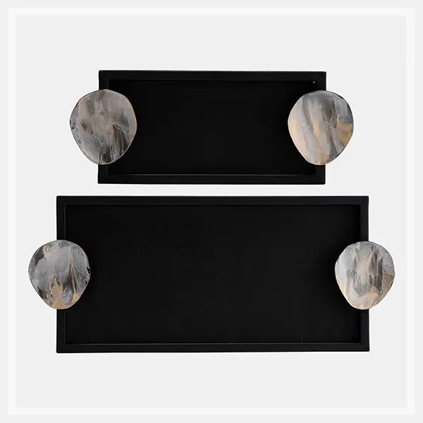 GRAIN 托盤 / 石紋造型把手 2件組