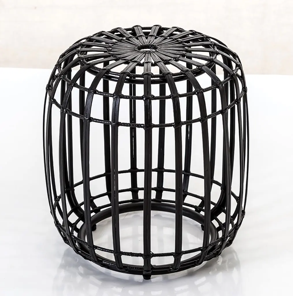 MANILA 邊桌 黑色竹籐小茶几