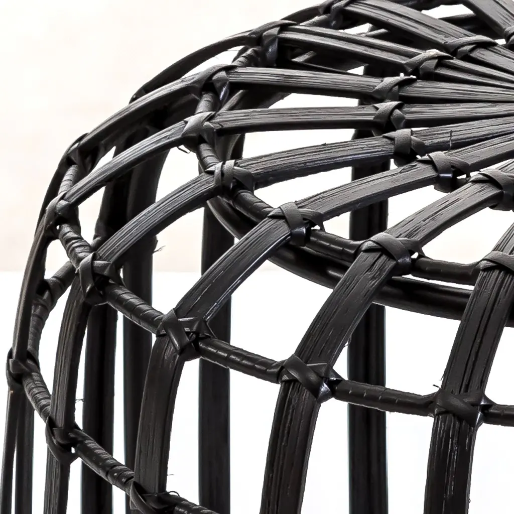 MANILA 邊桌 黑色竹籐小茶几