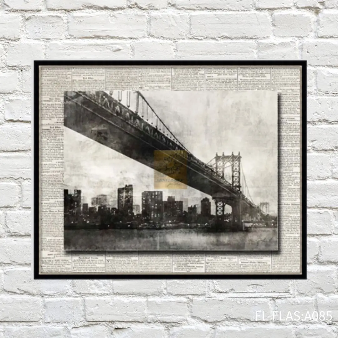 FORTUNE  有框畫 市景鐵橋