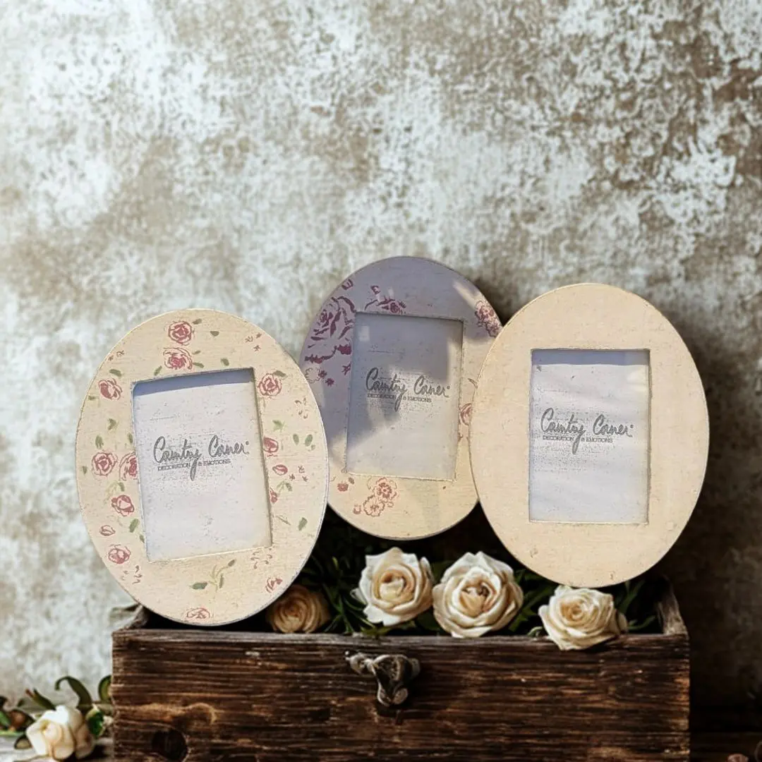 懷舊橢圓相框/3入