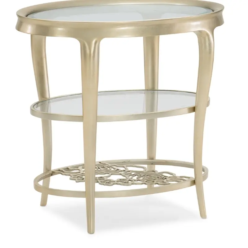 金屬玻璃邊桌 三層設計